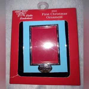 My First Christmas 2022 picture frame ornament